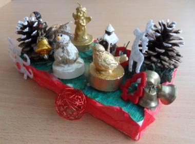 Adventní věnec z polystyrenu Adventní věnec z polystyrenu